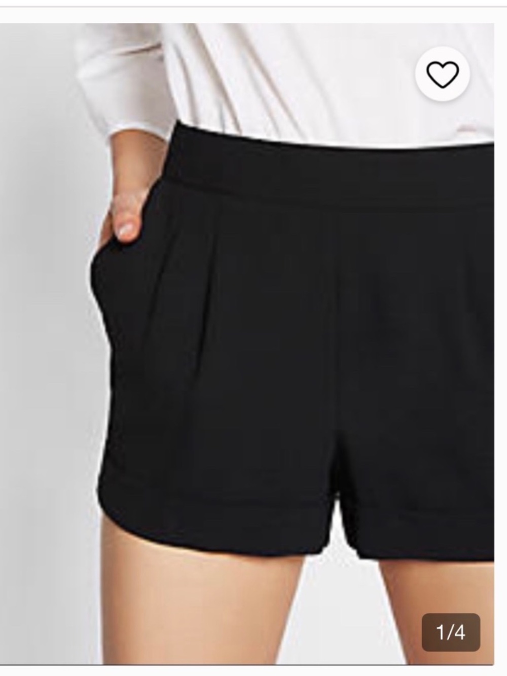 Express- Soft Pleated Black Dress Shorts